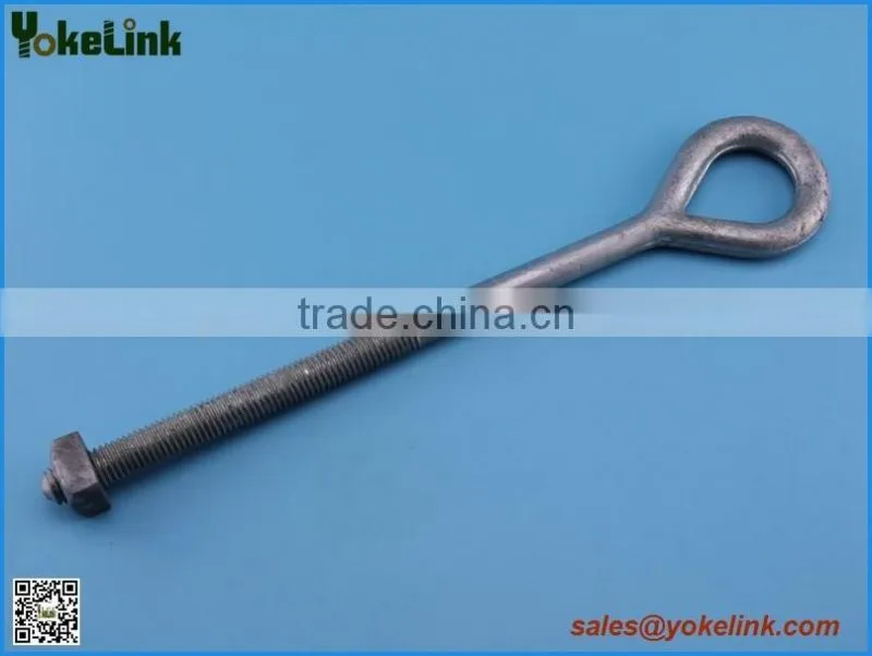 ASTM A153 Hot Dip Galvanized forged oval eyebolt