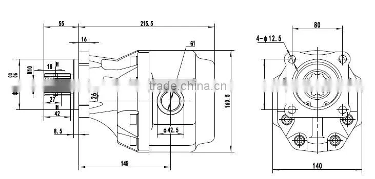 pump truck KBLH serie pto gear pump