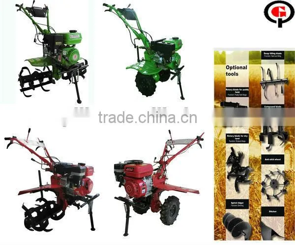 Gasoline garden tiller machine