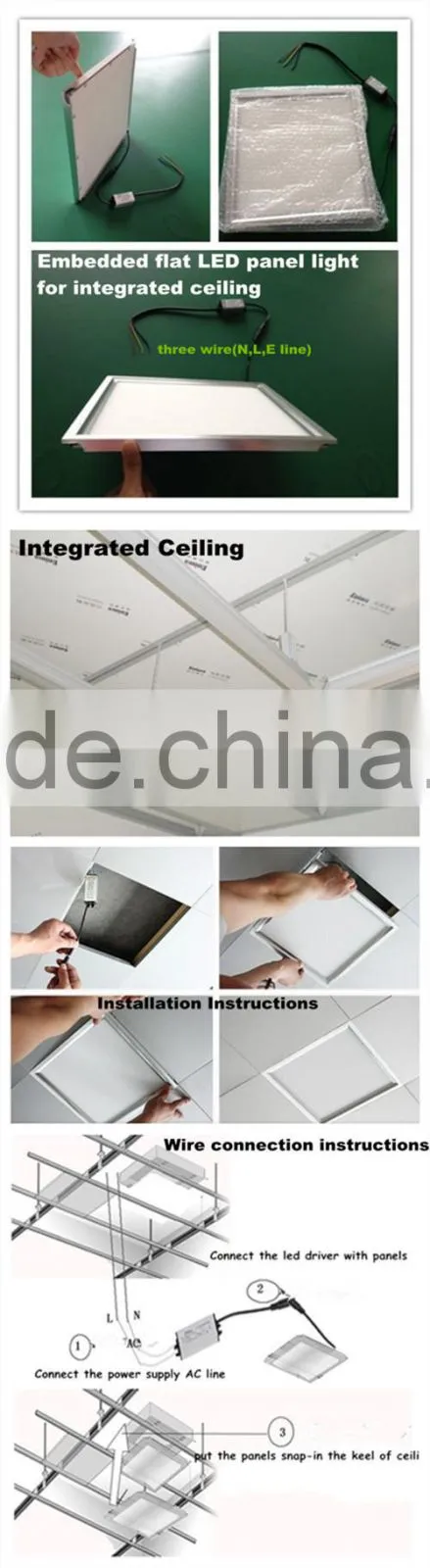 high lumen high power square 40w led panel light 1x2 2x2 2x4 size