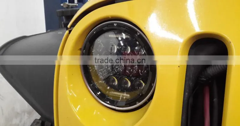 7" led headlight 75W car automotive off-road wrangler rubicon motorcycle auto led headlight dual sealed beam