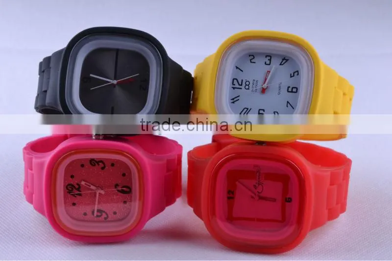 Multicolor fantastic beautiful energy strap silicone watch with analog dispaly