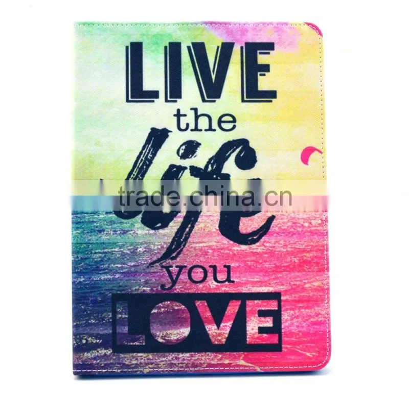 Creative printing leather case for ipad 6 air 2,Fashional desgin leather case for ipad 6 air 2