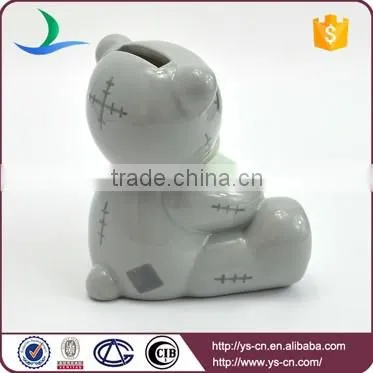 Personalized teddy bear wholesale mini ceramic piggy banks