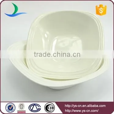 Wholesale custom white ceramic serving bowl set