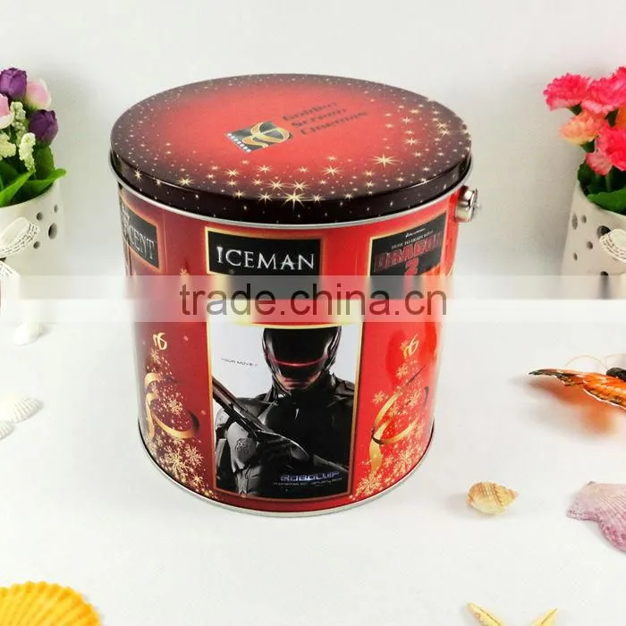 wholesale round metal pail tin