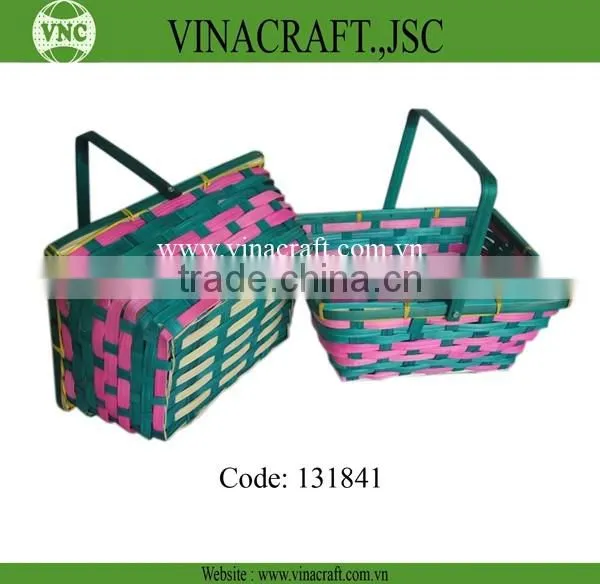 Cheap bamboo baskets weaving for home decor