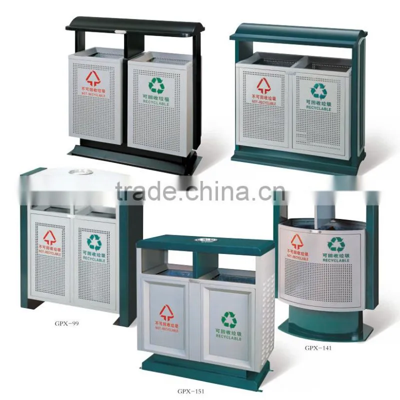 Metal Garbage Cans for Hotel Garden Park Hospital Airport School