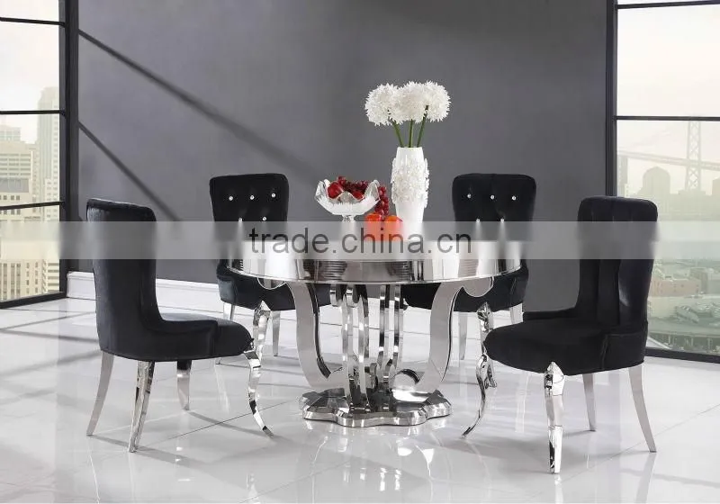 marble rotating round table for dining room