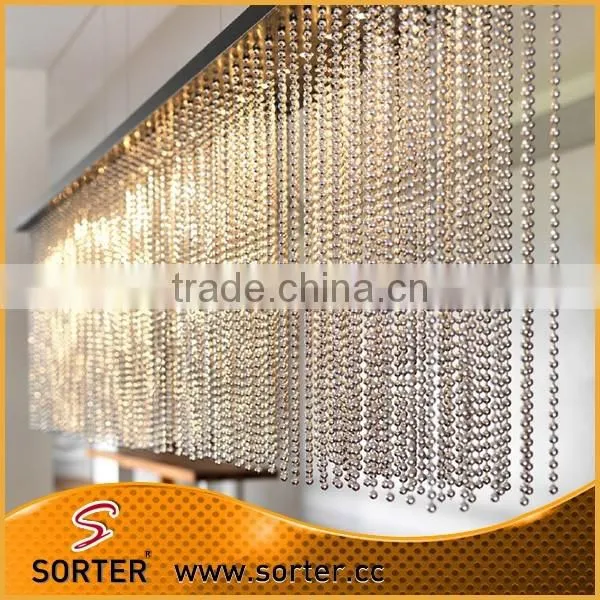 good drooping metal ball chain curtain/steel beaded chain curtain/anti static room divider