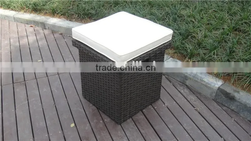 Outdoor Furniture Waterproof Rattan Storage Boxs With Cushion