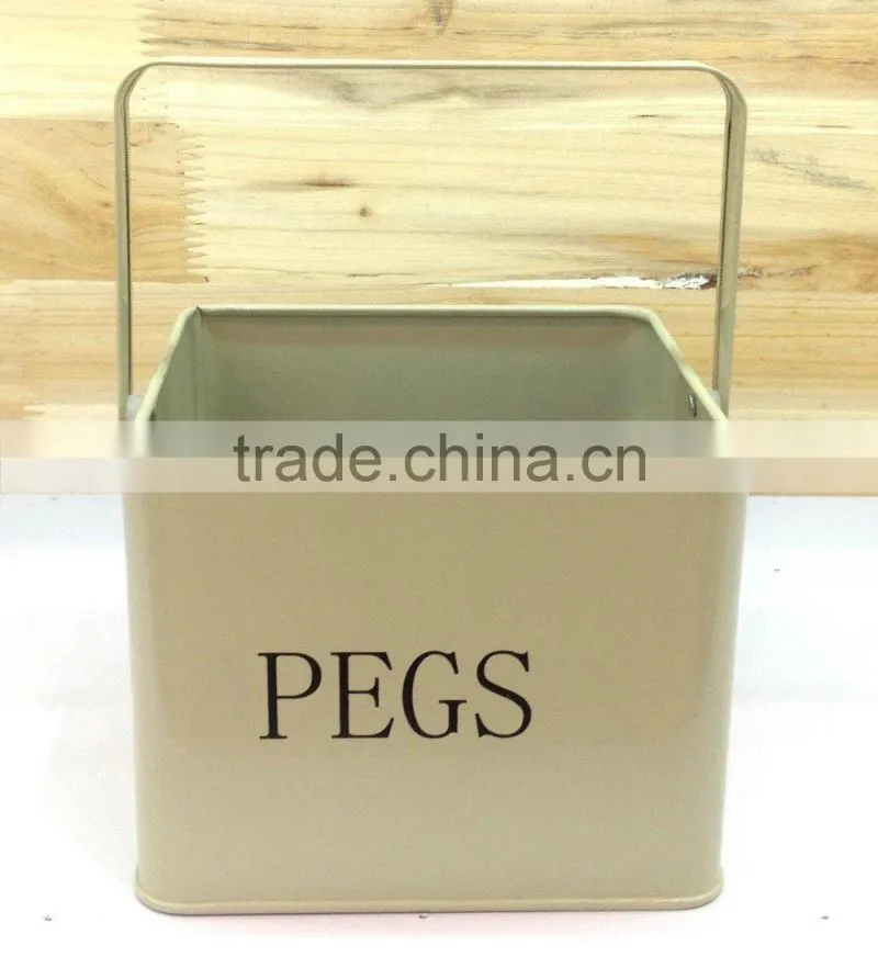 Metal Pegs Storage Box Basket