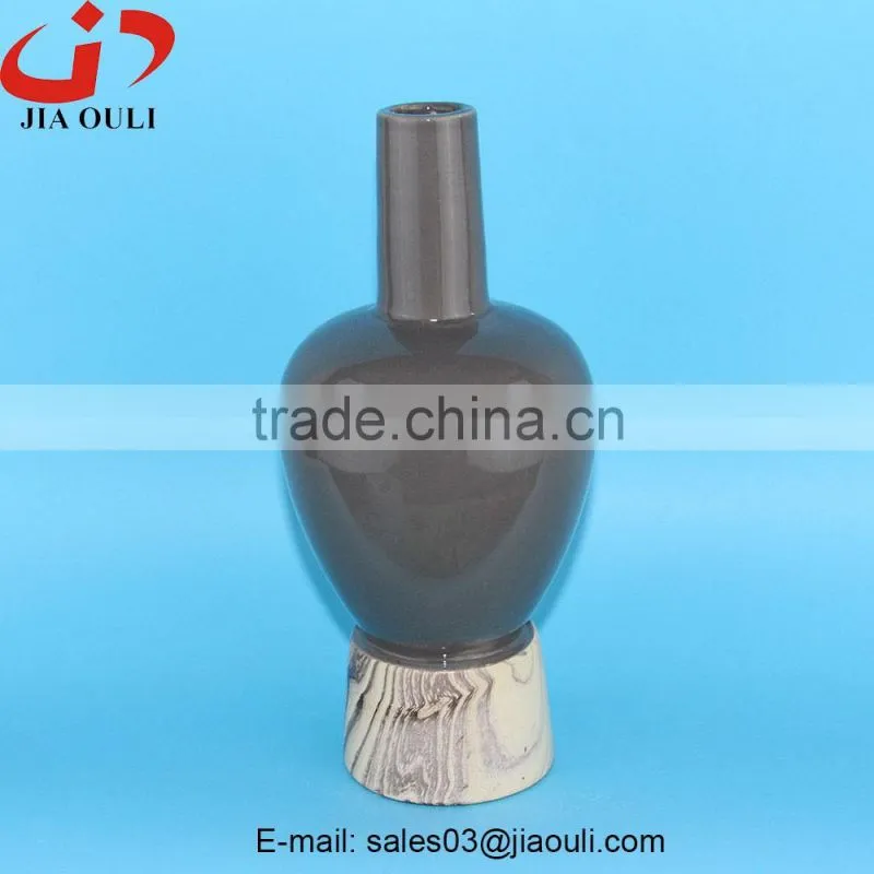 2016 new home decoration ceramic flower vase, unique vases for decoration