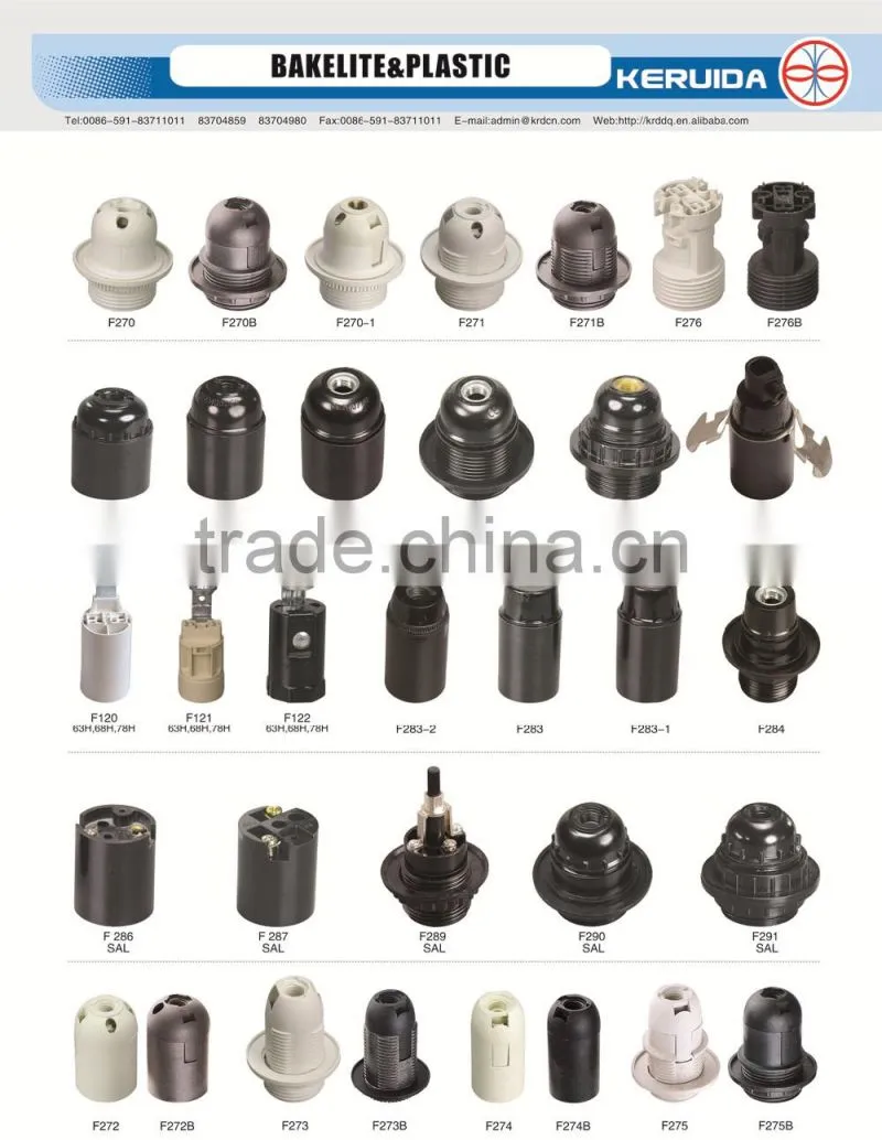 CE VDE approved electric ceiling bakelite E27 lamp holder