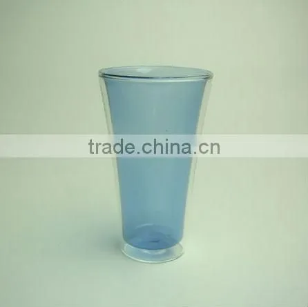 drinking cup double wall glass cup