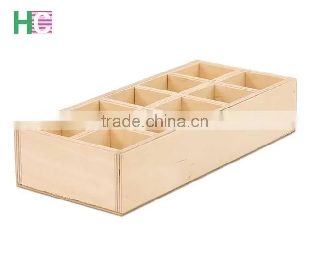 2017 unfinished wooden trays with compartments