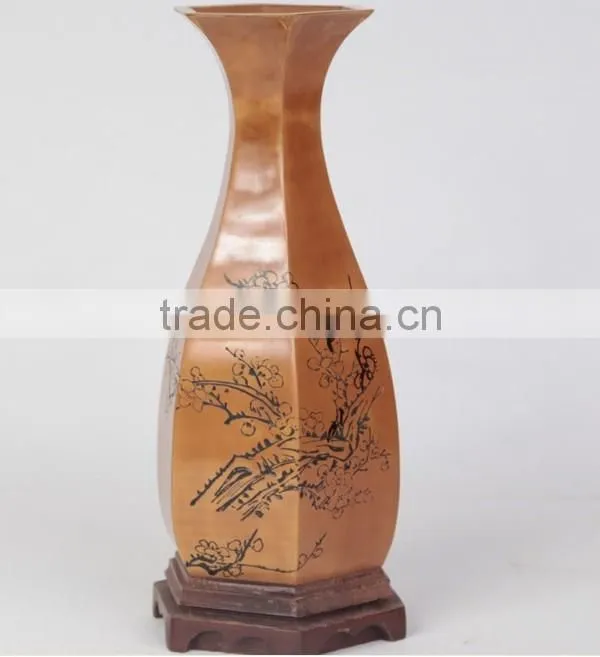 Antique vase&Flower wooden vase decoration