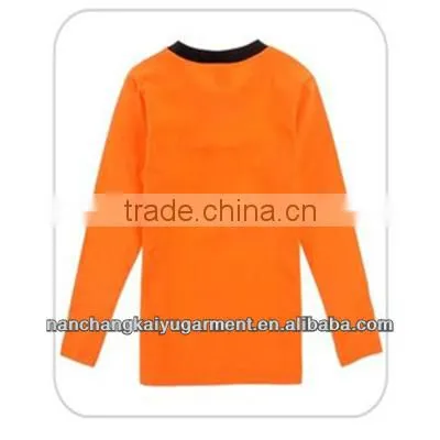 Plain Wholesale dyed Long Sleeve O-Neck Boys T-shirt