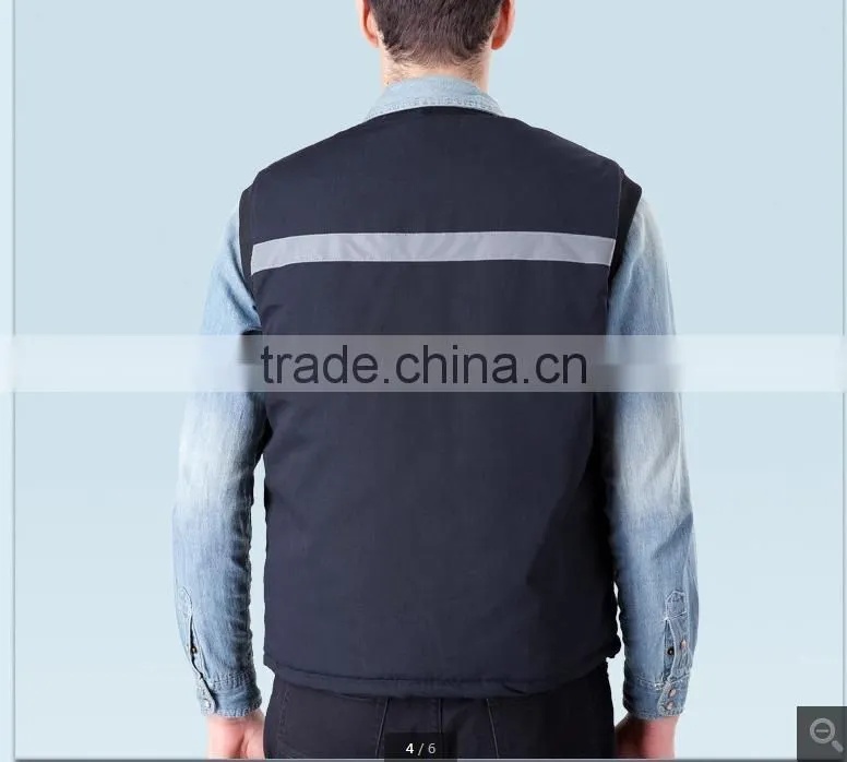 2015 Outdoor Working Vest; Padded Windproof Body Warmer Vest; Breathable Sleeveless Work Vest