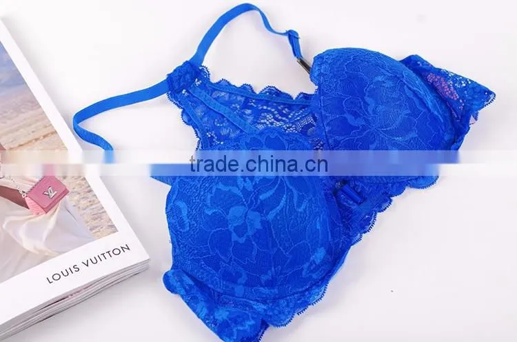 Top women sexy new designs of fancy lace bra transparent panty set
