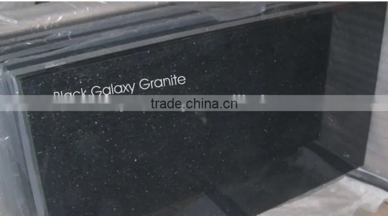 Indian Black Galaxy Granite Slab & Tiles
