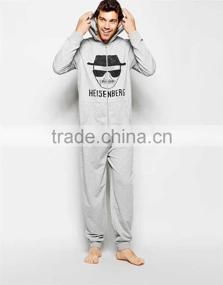 PA0040A men's breaking bad print onesie pajamas