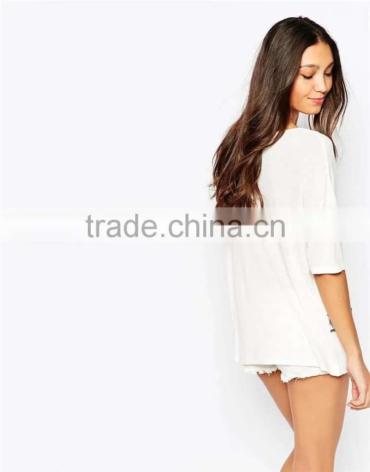 Sexy girls loose neck t shirts new fashion ladies girls t shirt karachi
