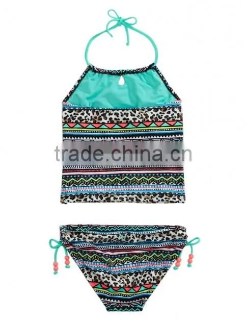 Paint splatter tankini swimsuit