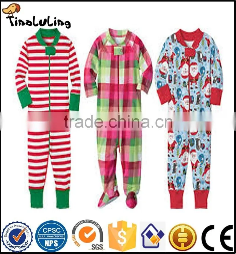 infant new baby rompers children footed striped jumpsuits infant christmas bodysuits