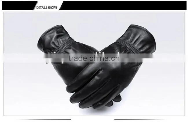 New design tunch screen function men leather glove fashion