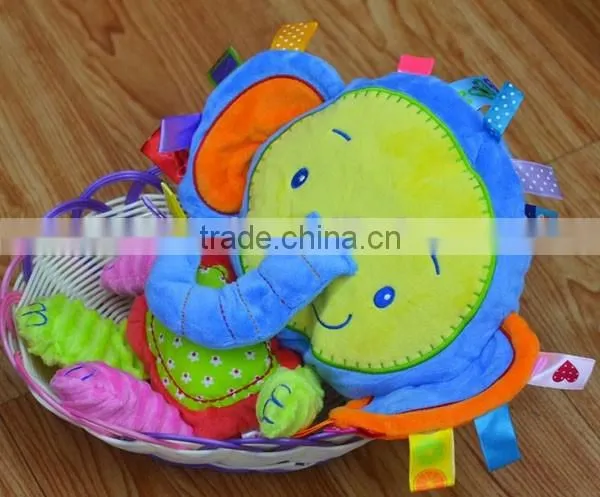 Lovely elephant bell & rattle insert baby educational plush toys baby bed hanging toys