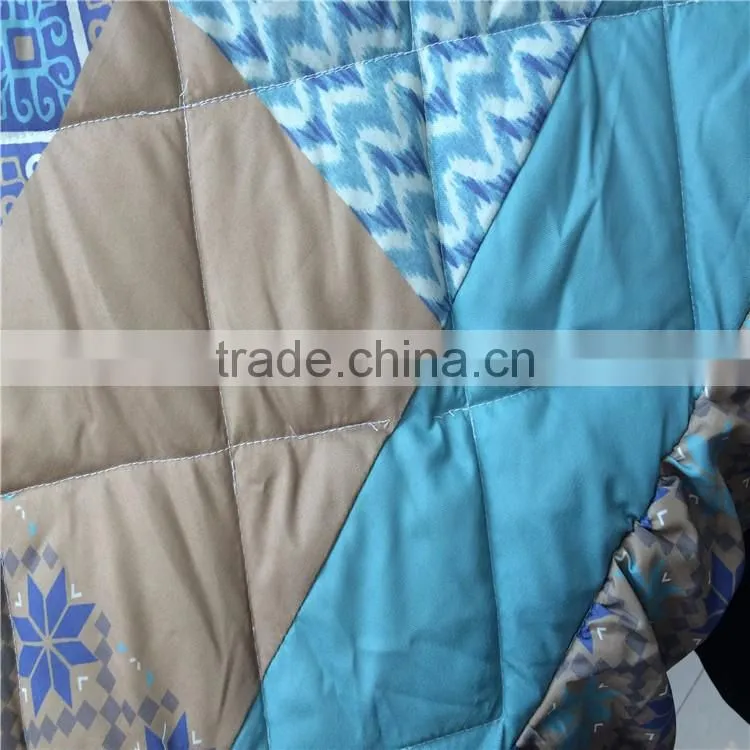100 polyester microfiber bedding set,patchwork quilt flower pattern with low price