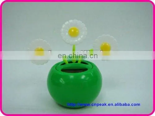 New Solar Power Flip Flap Dancing Toy Flower Cute yellow Daisies Flower