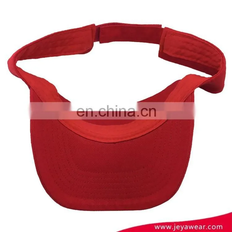 Custom embroidered wholesale cotton women's fashion adjustable golf sun visor