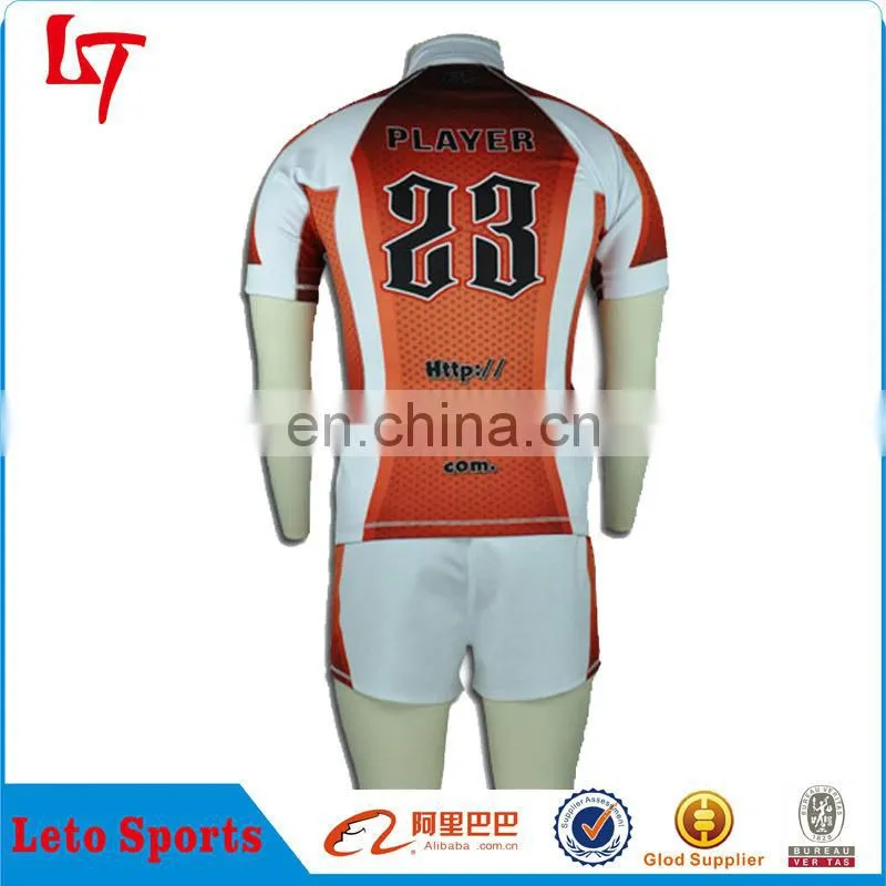 OEM service 100% polyester sublimation digital print rugby jersey rugby uniform