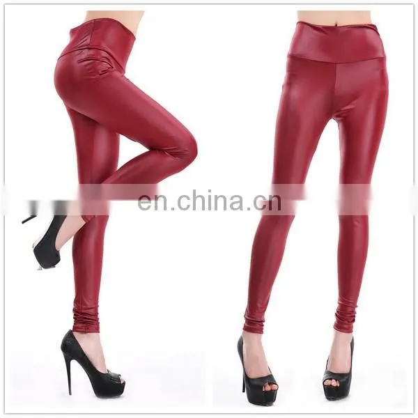 2016 Spring New Style Multi Colors Elastic Leather Leggings IN STOCK