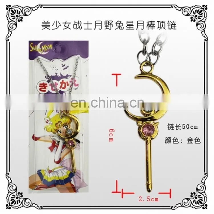 New Style Hot golden Moon Sailor Moon Necklace Wholesale Fashion Anime SailorMoon Necklace