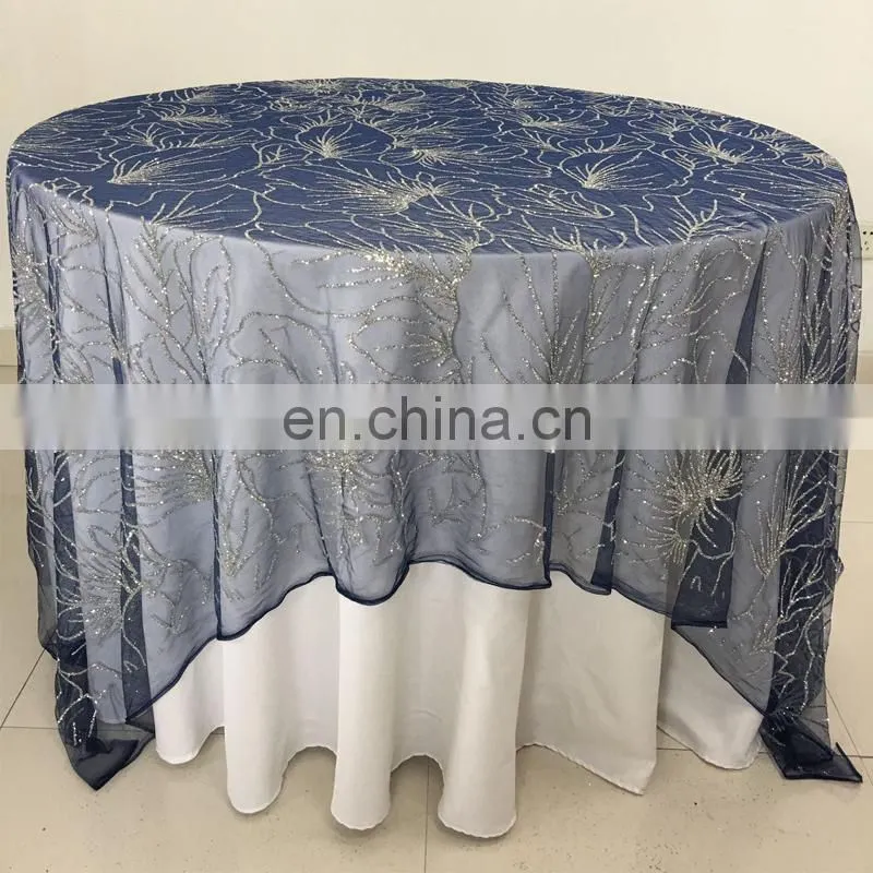TC220A wholesale spanish small navy blue table cloth sizes