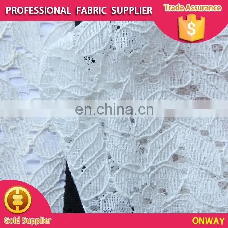 new design burnt-out polyester/cotton solid lace for all ladies' garment