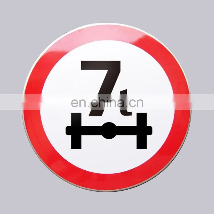 Wholesale OEM Items Hanging Type Custom Reflective Circle Weight Limit Aluminum Traffic Sign