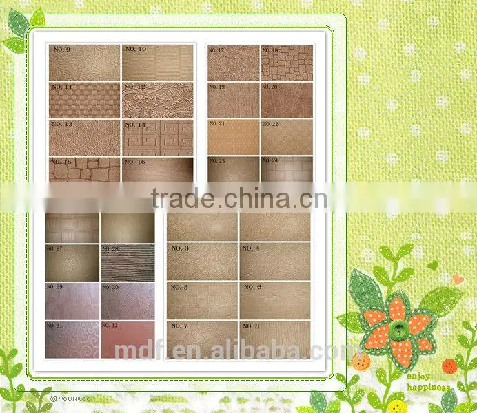 2014 high class decorated embossed mdf board