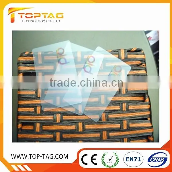 competitive price high quality transparent card plastic business cards free sample