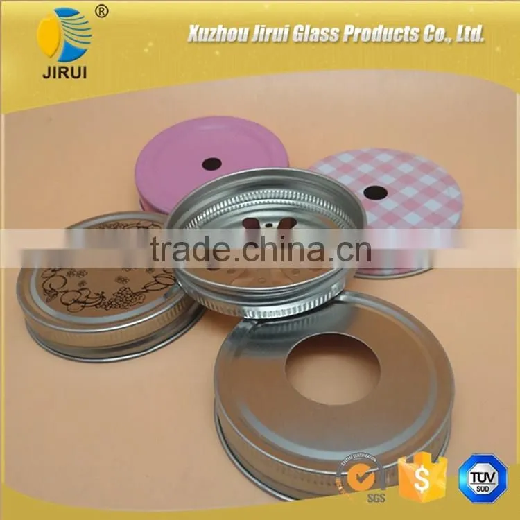 70mm colorful metal lids for mason jar