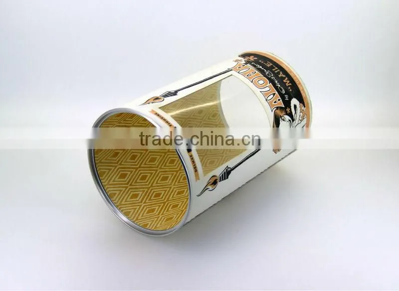 Fashion Paper Tube with PVC show window for gifts packaging
