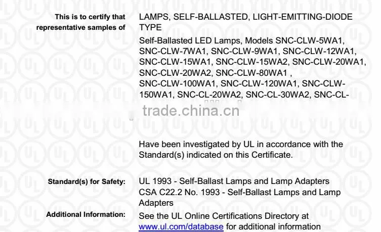 SNC Manufacturer Top Quality UL cUL certified E39 led corn light 100W 5 years warranty
