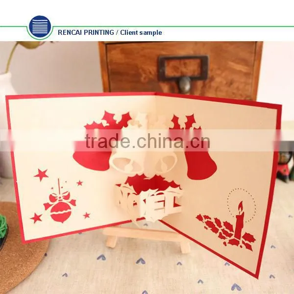 2014 New China products for sale Best Christmas gift paper greeting webkey card