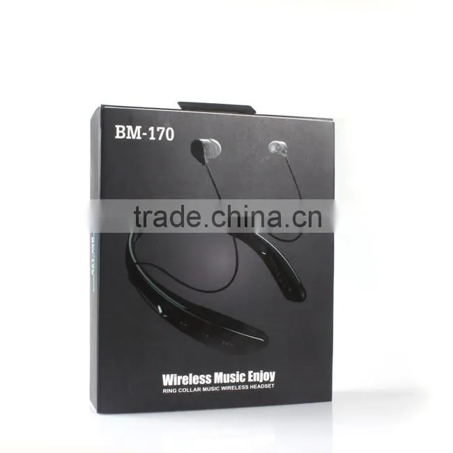 Electronic BM-170 Sport Neckband In-ear Wireless Bluetooth Stereo Earphone BM170 Headphone for mobile phone Headset