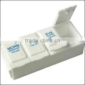 Plastic pill box for 7 days with braille, Pill Box