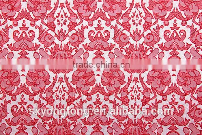 Polyester/Cotton jacquard fabric with weft elastic