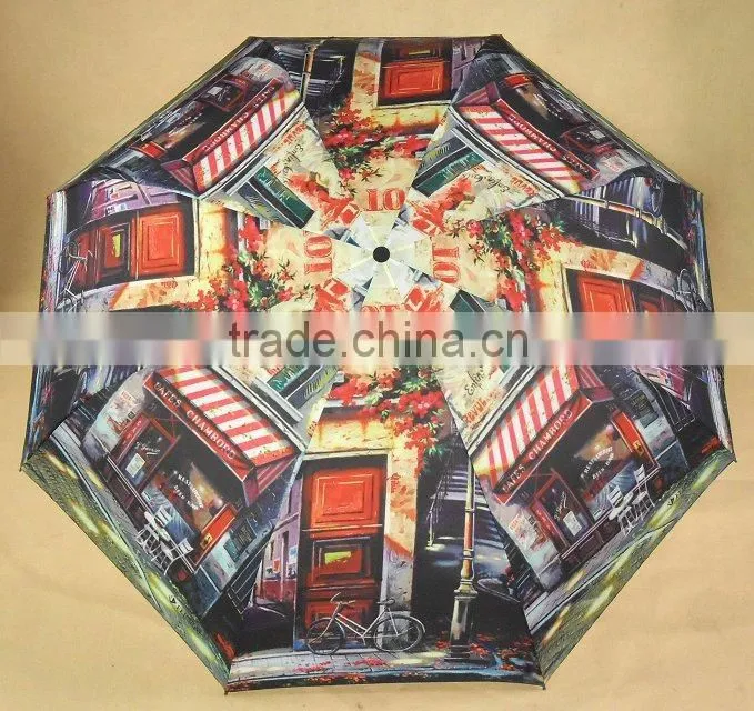 3 folding umbrella and automatic open and close